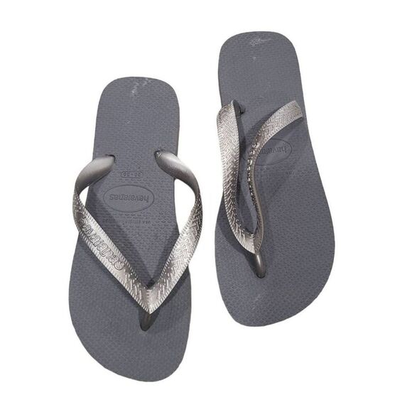 Havaianas Flip Flops Sandals Womens 6W/5M US Gray Open Toe Comfortable Slip On - Picture 1 of 5